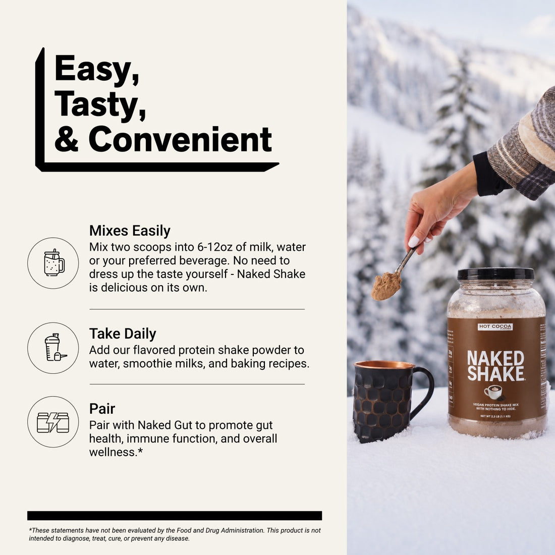 naked shake hot cocoa mixing directions