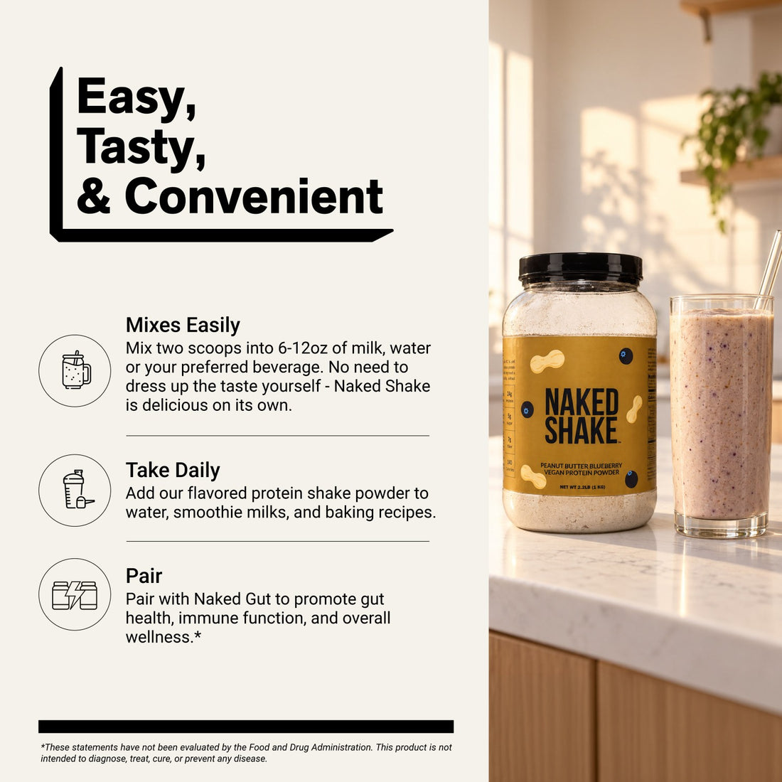 naked shake peanut butter blueberry mixing directions