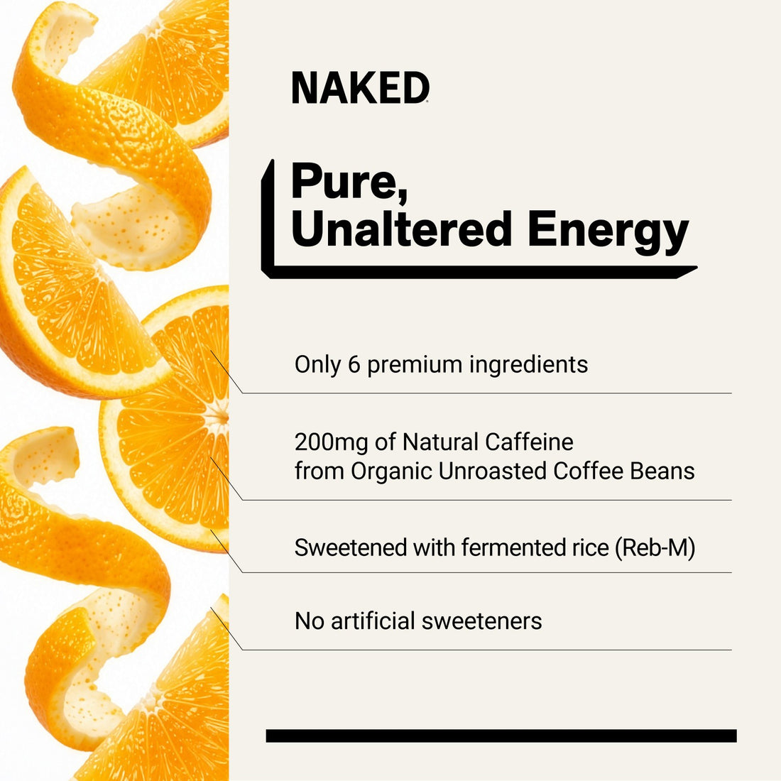 naked sparkling energy orange product overview