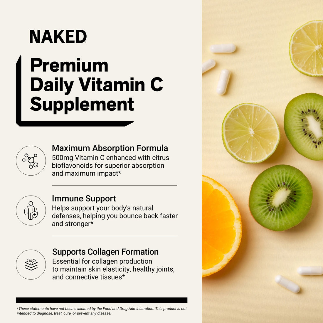 naked vitamin c supplement benefits infographic