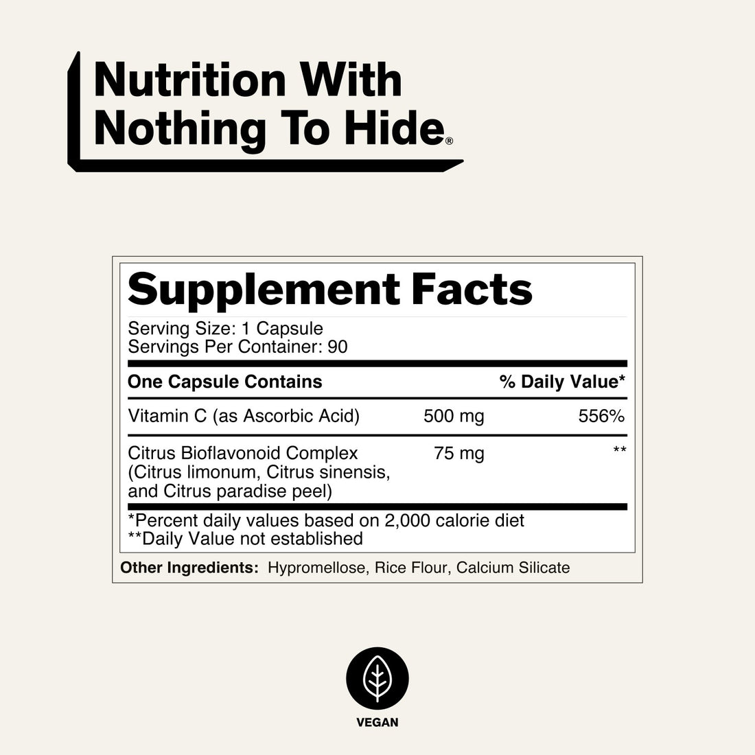 naked vitamin c supplement facts and citrus bioflavonoids