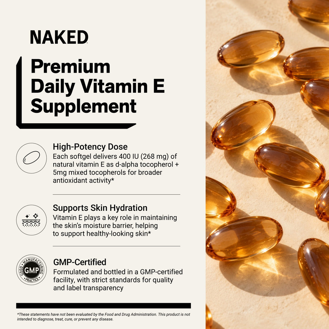 naked vitamin e supplement benefits infographic