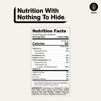 nakedade blueberry lemonade nutrition facts and ingredients