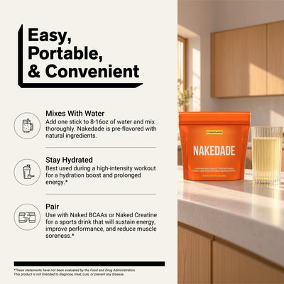 nakedade citrus electrolyte powder mixing directions