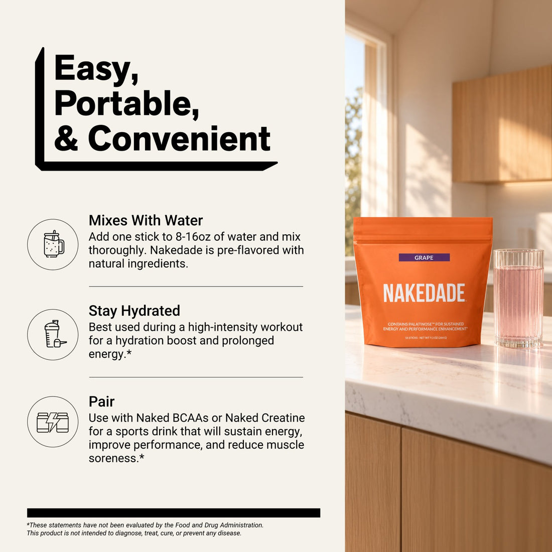 nakedade grape electrolyte powder mixing directions