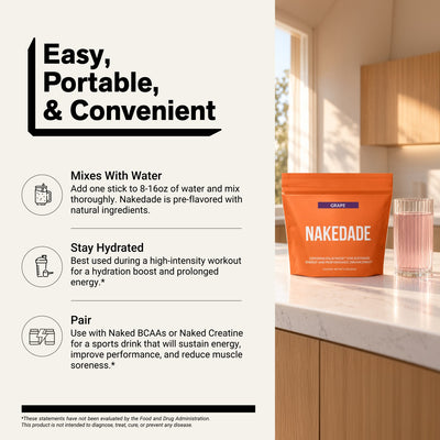 nakedade grape electrolyte powder mixing directions