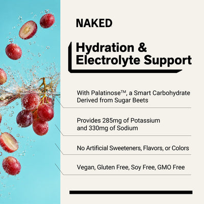 nakedade grape electrolyte powder packets overview