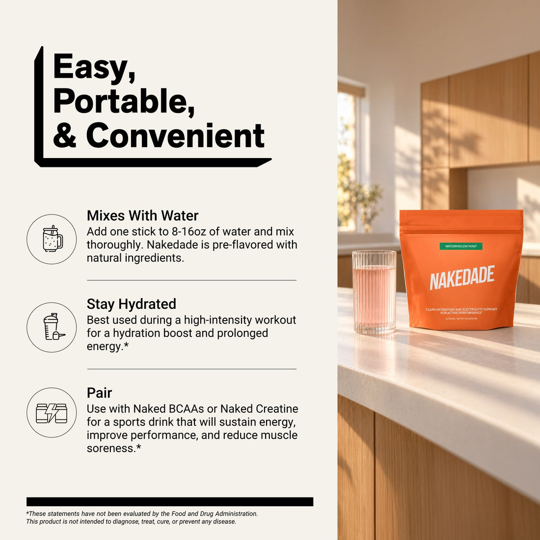nakedade watermelon mint electrolyte powder mixing directions
