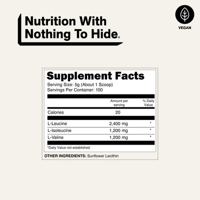 Vertakte-keten aminozuren | Naked BCAA's - 100 porties