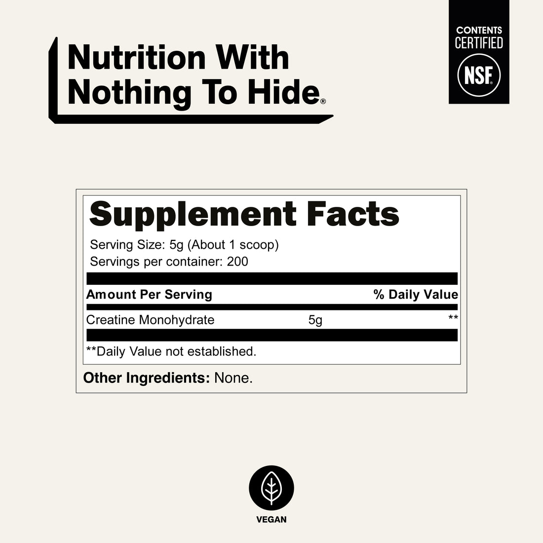 supplement facts cleanest formula clean creatine powder unflavored
