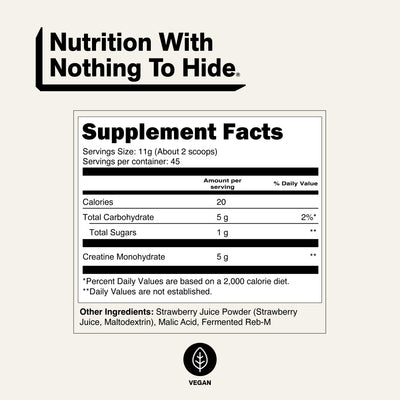 supplement facts cleanest formula clean creatine powder flavored easy-mix