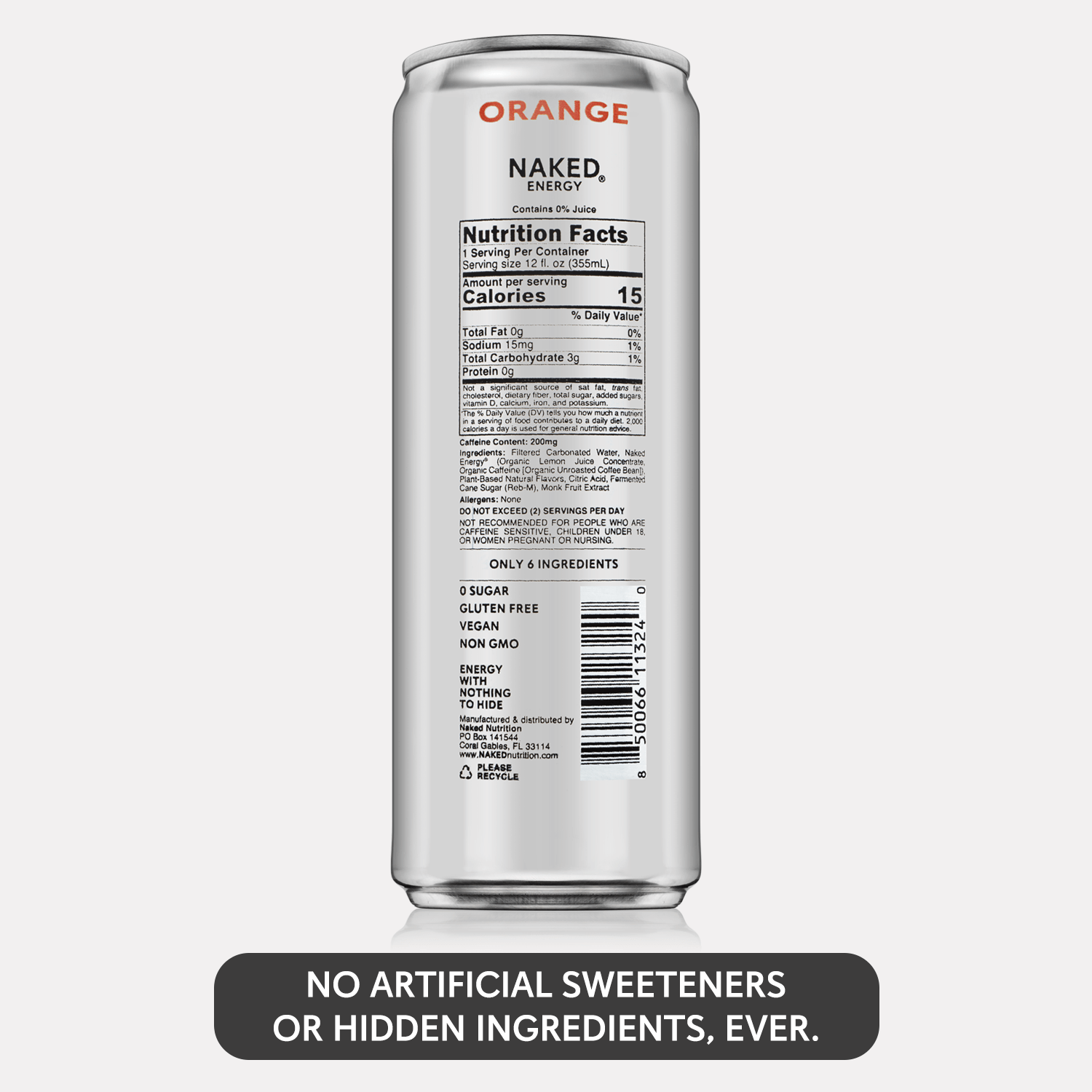 no artificial sweeteners energy drinks