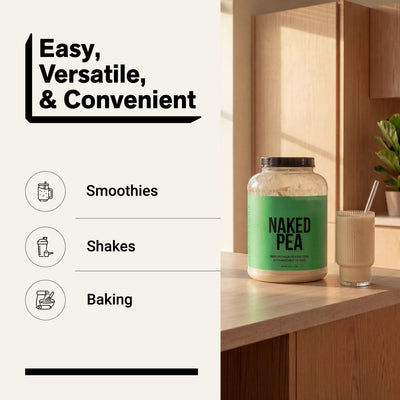 pea protein smoothies shakes baking