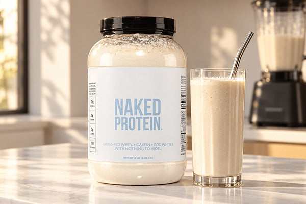 Add our protein blend protein powder to protein shakes, smoothies, and baking. Best used in the morning, before or after a workout, or before bed.