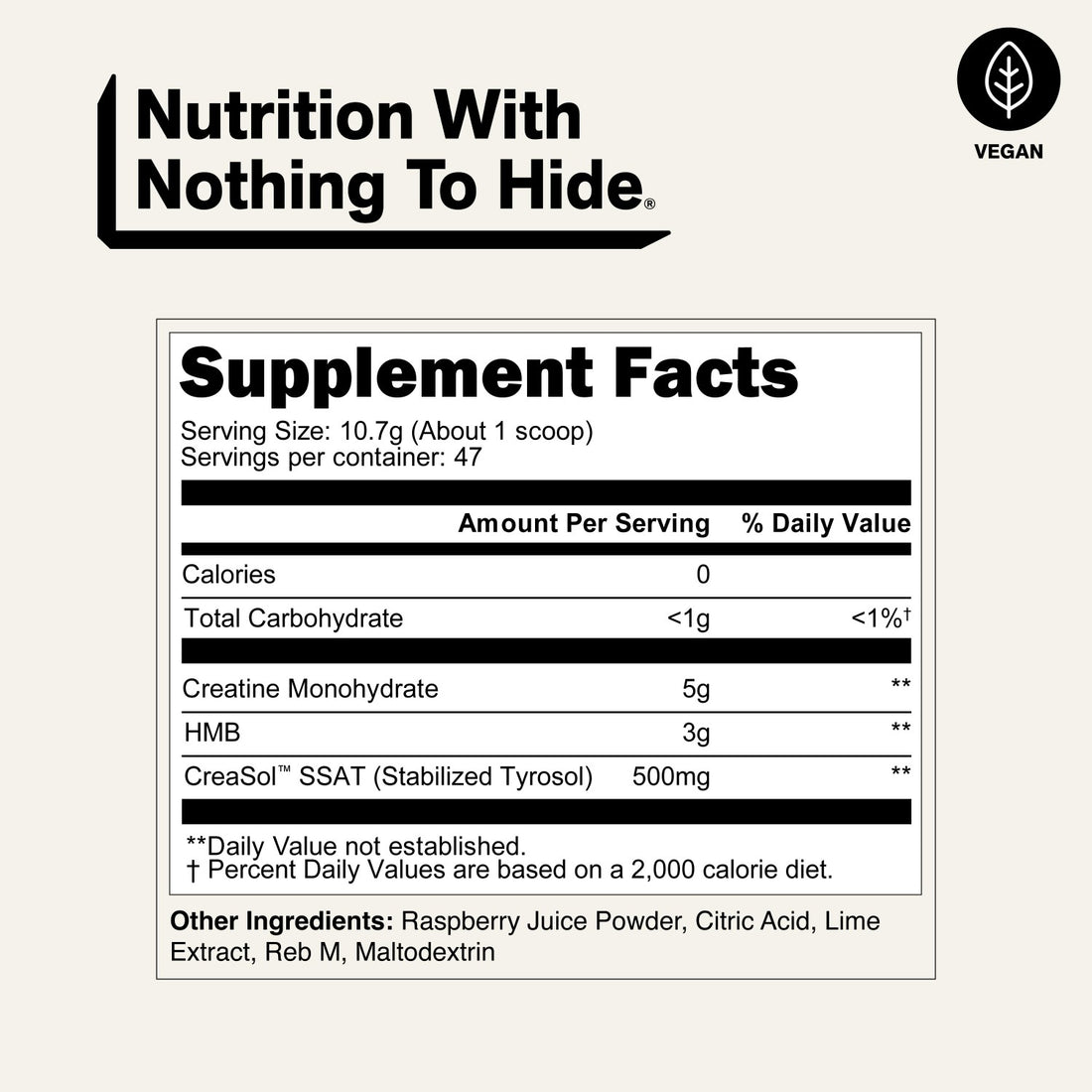 raspberry lime creatine supplement facts ingredients