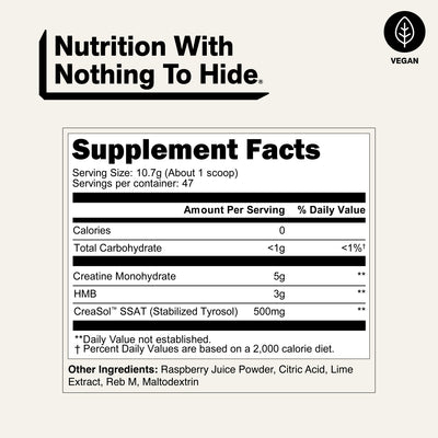 raspberry lime creatine supplement facts ingredients