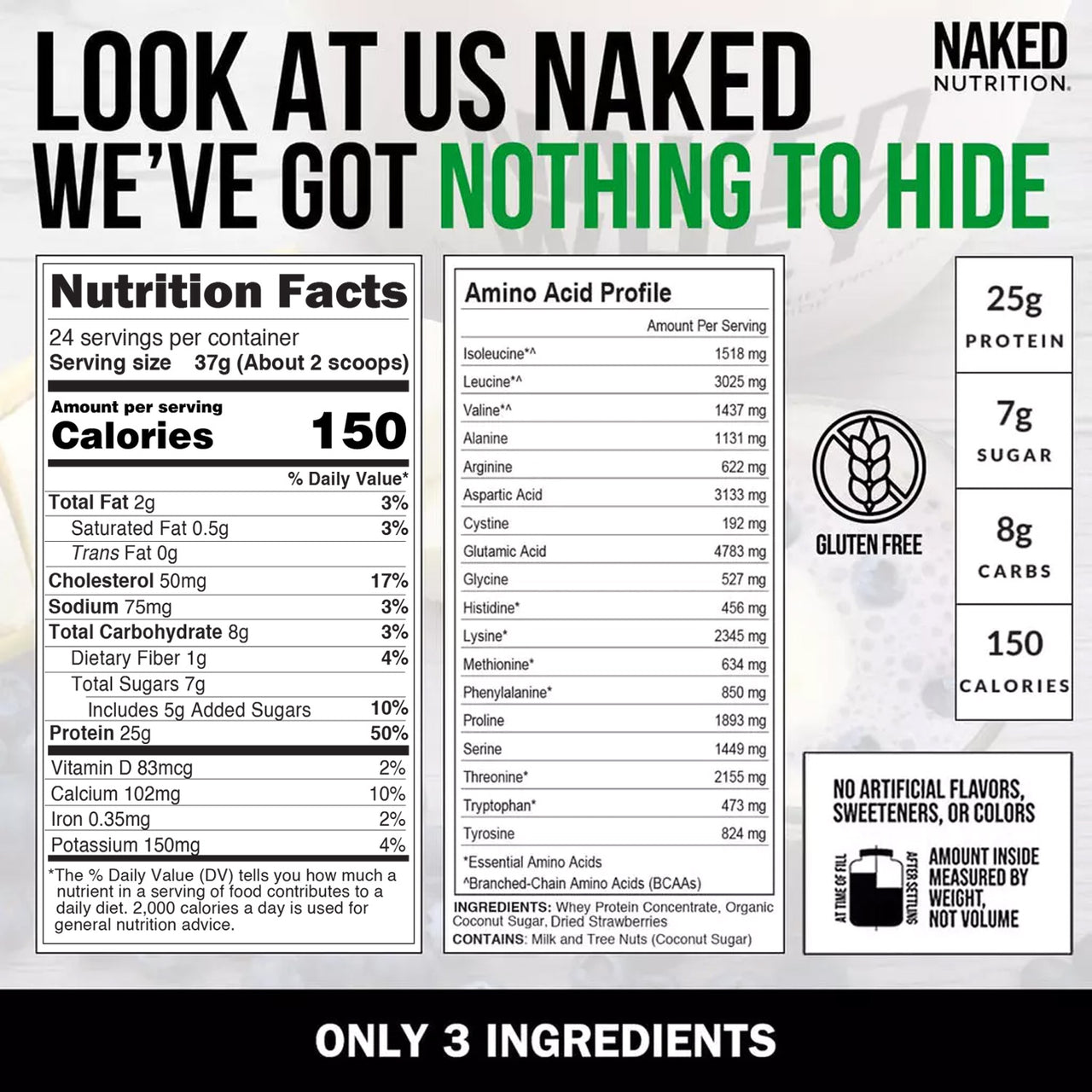nutrition facts whey protein strawberry