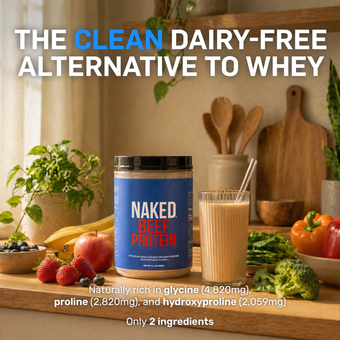 Proteine del Manzo in Polvere | Naked Beef Protein - 1,1LB
