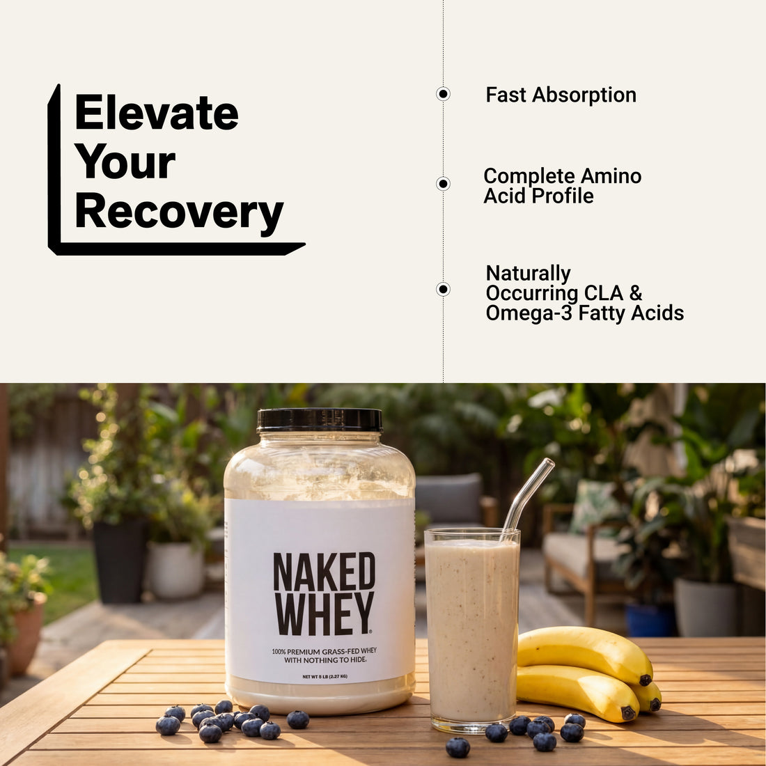 unflavored whey protein shake isolate powder amino acid