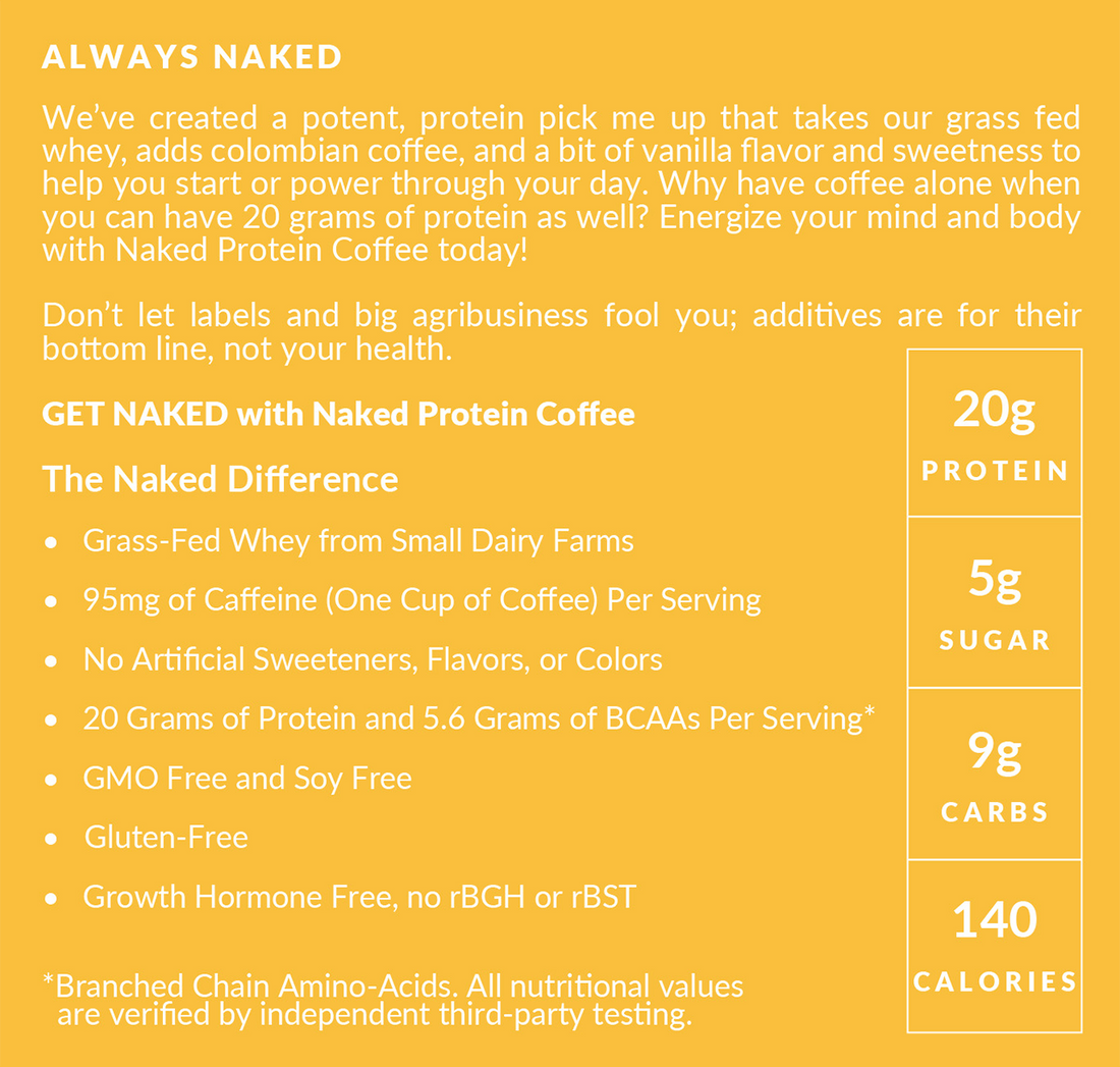 high protein iced coffee vanilla