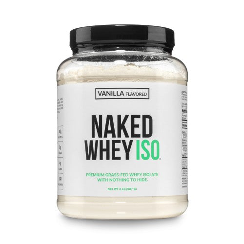 Proteína en polvo de suero de leche aislado de animales alimentados con pasto | Aislado de suero de leche Naked - 2 libras