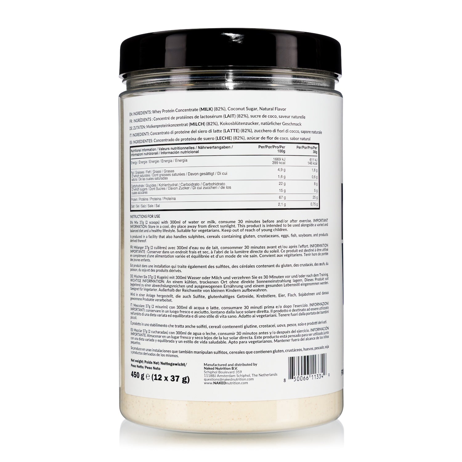 Vanilla Whey Protein Powder | Naked Vanilla Whey - 450g