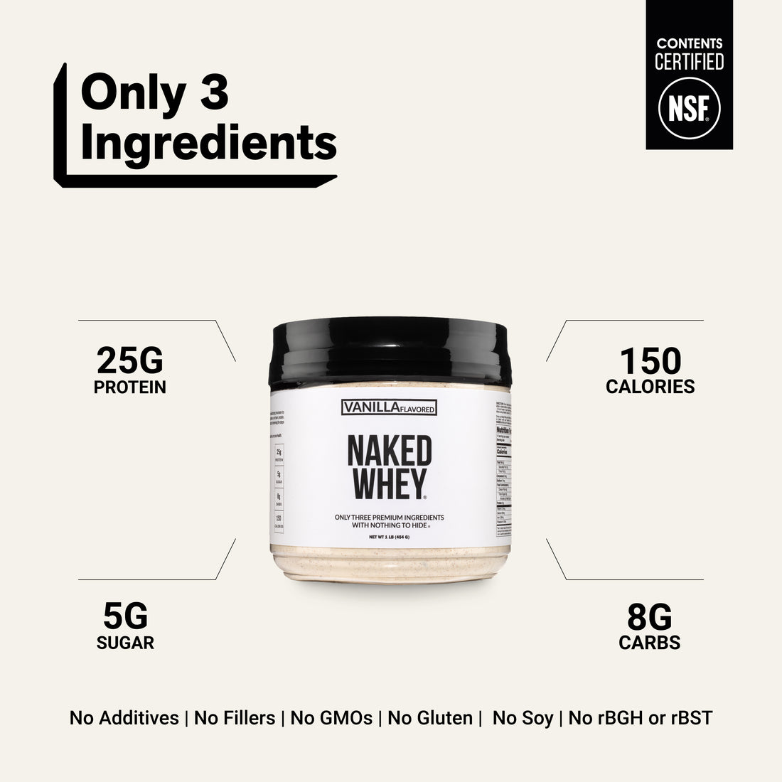 whey isolate protein powder clean ingredient gluten-free soy-free