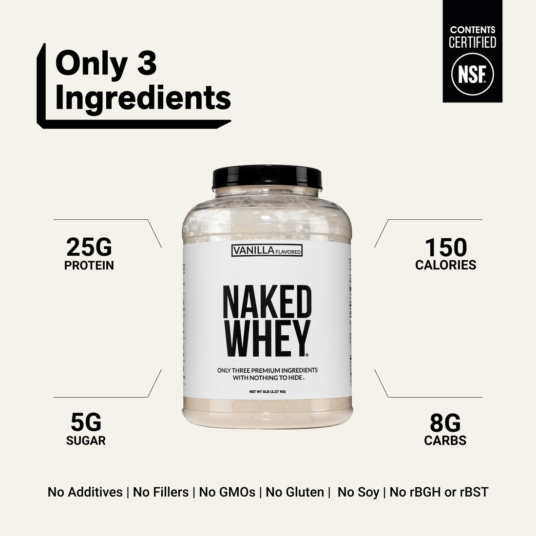 whey isolate protein powder clean ingredient gluten-free soy-free