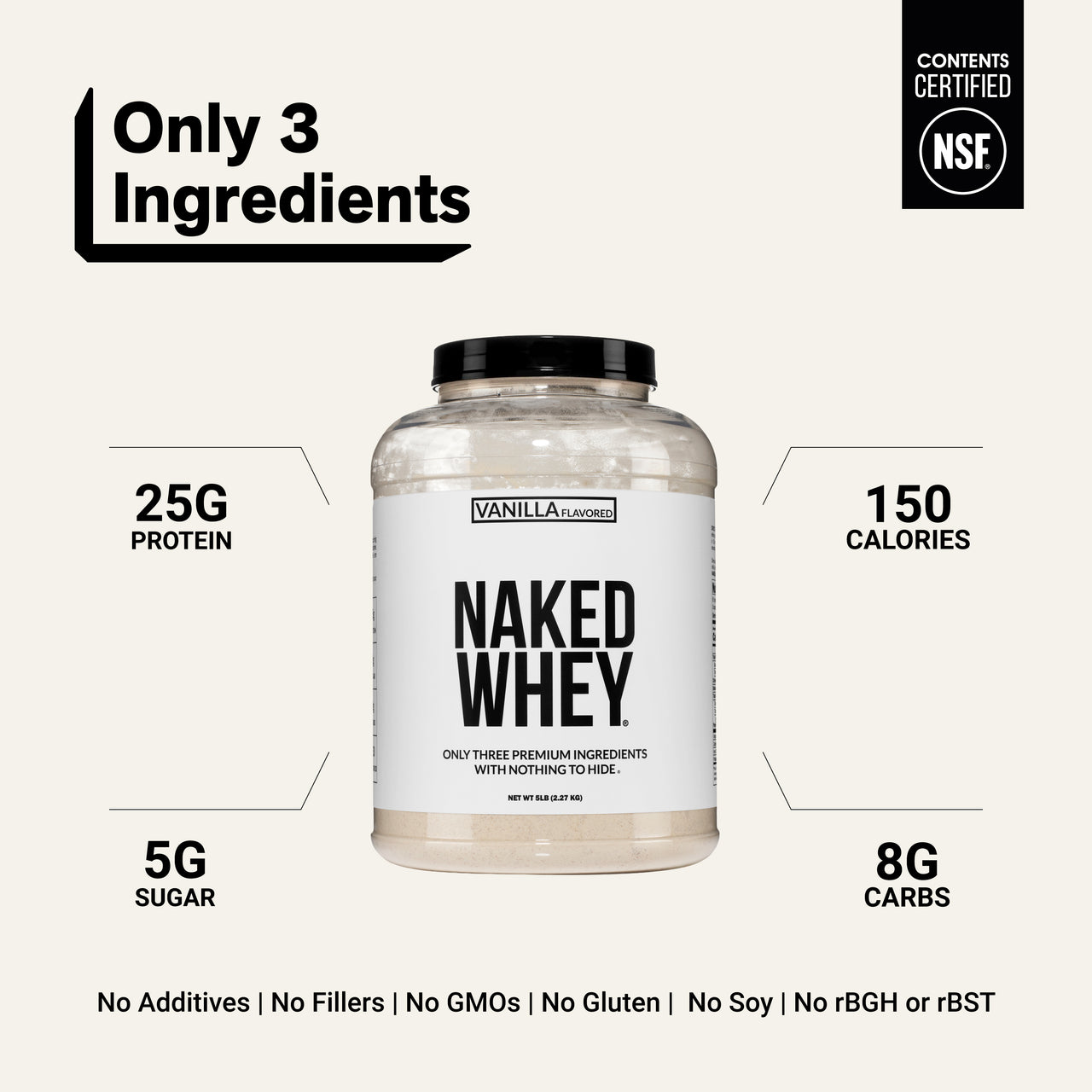 whey isolate protein powder clean ingredient gluten-free soy-free