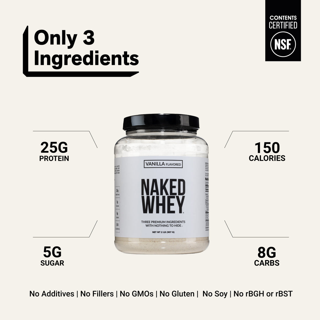 whey isolate protein powder clean ingredient gluten-free soy-free