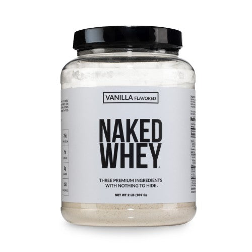 Proteína de suero de leche en polvo con sabor a vainilla | Naked Vanilla Whey - 2 libras
