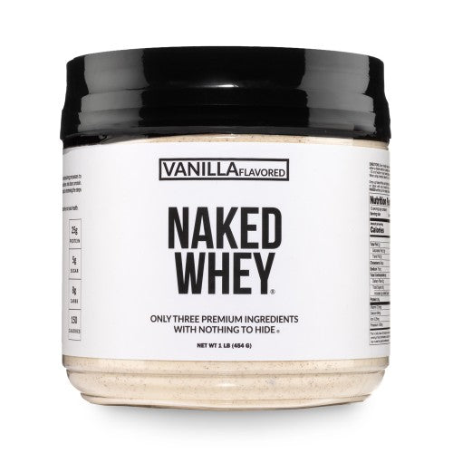 Proteína de suero de leche con sabor a vainilla en polvo, 1 libra | Naked Vanilla Whey - 1 libra