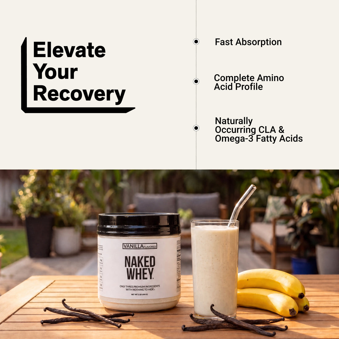 vanilla whey protein shake isolate powder amino acid