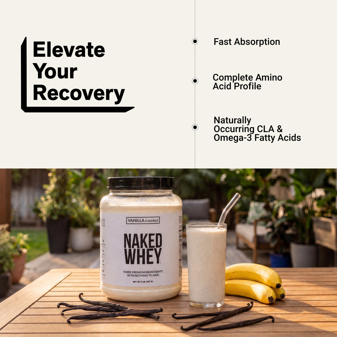 vanilla whey protein shake isolate powder amino acid
