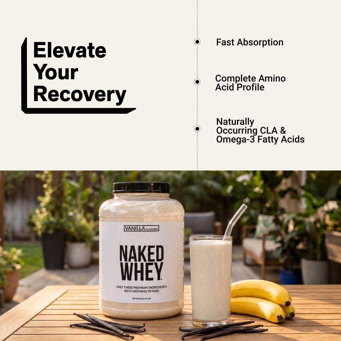 vanilla whey protein shake isolate powder amino acid