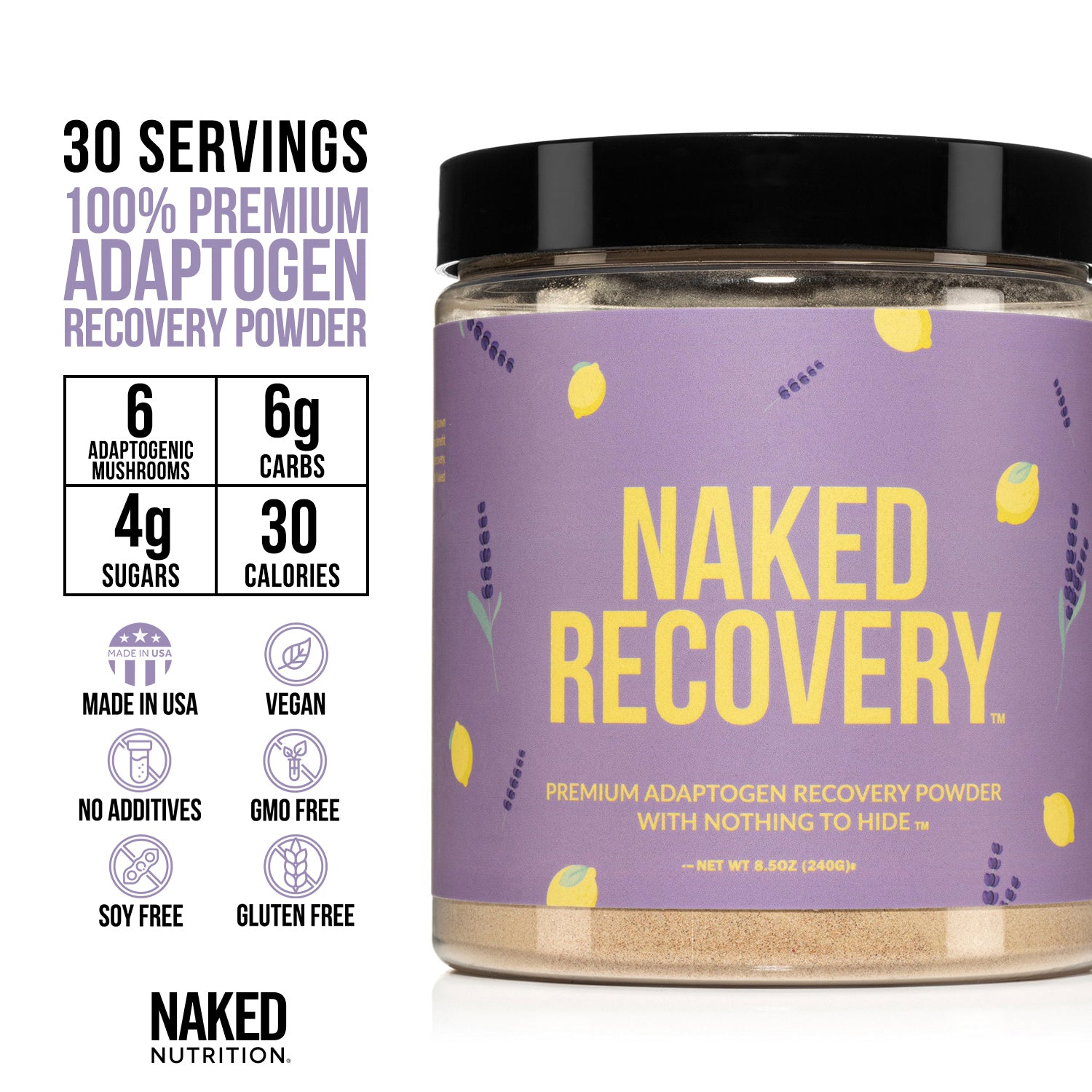 Recovery Mushroom Supplement | Naked Recovery 1