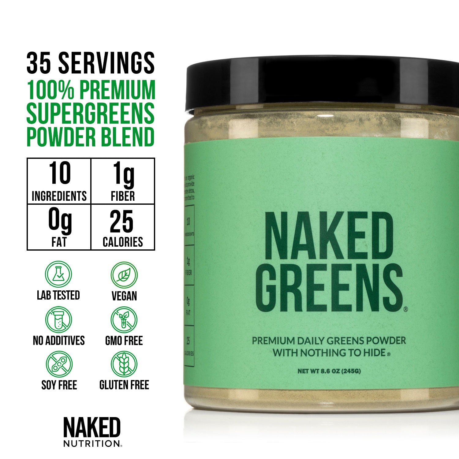 Green Superfood Powder | Naked Super Greens Powder - Image 3
