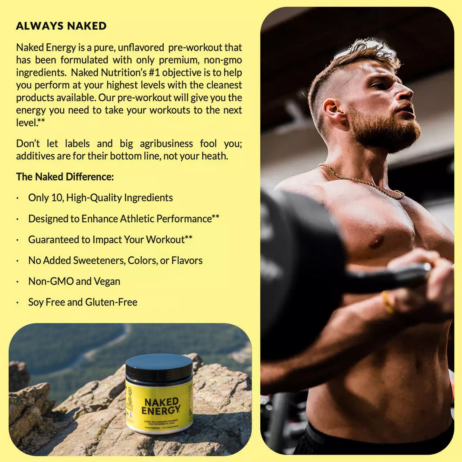 Pre Workout Supplement | Naked Energy - 50 Servings