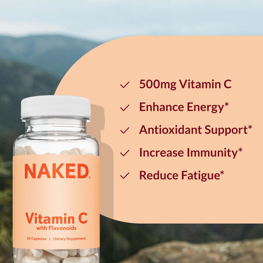 Integratore di Vitamina C Giornaliero | Naked Vitamin C - 90 Capsule