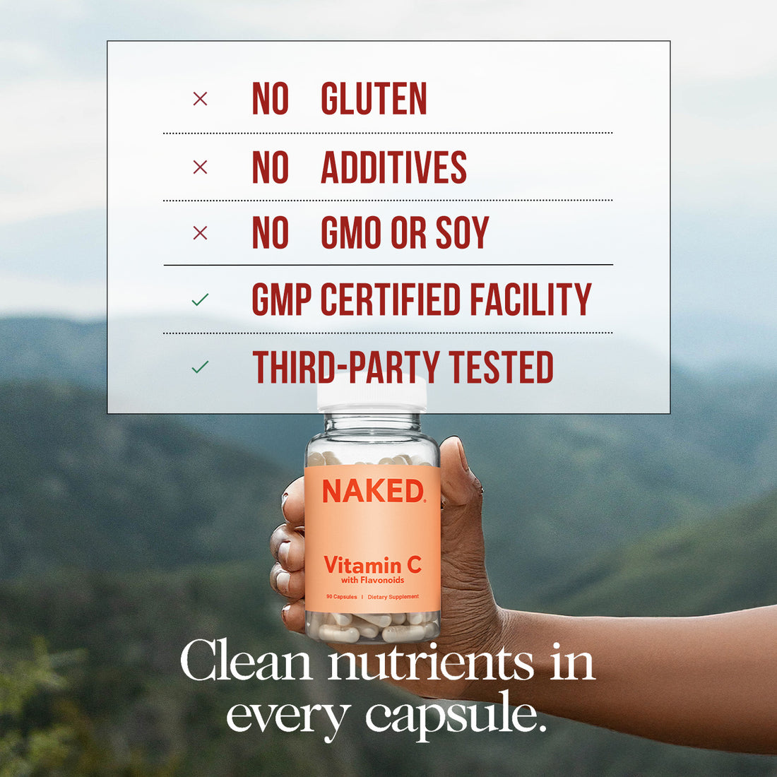 Daily Vitamin C Supplement | Naked Vitamin C - 90 Capsules