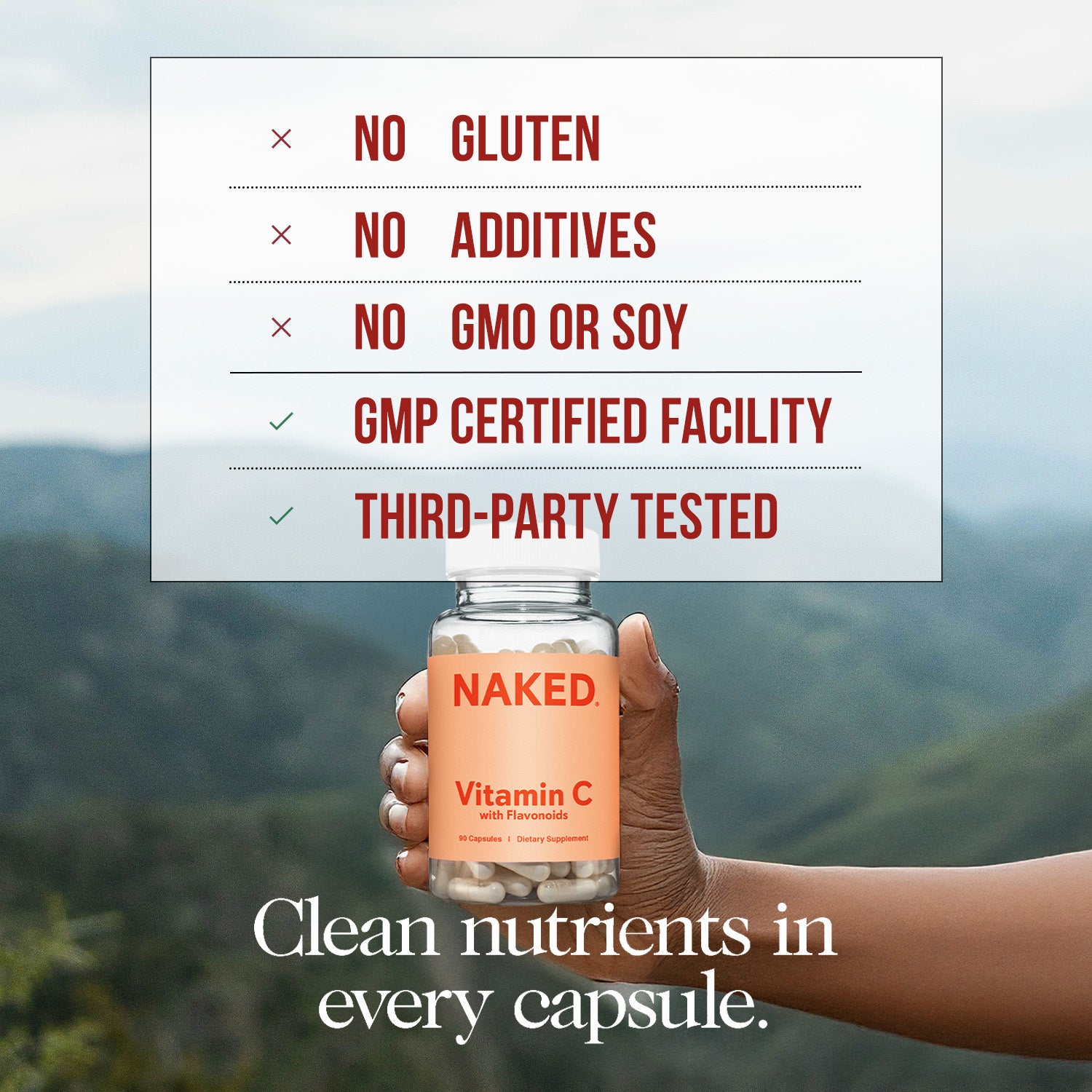 Daily Vitamin C Supplement | Naked Vitamin C - 90 Capsules