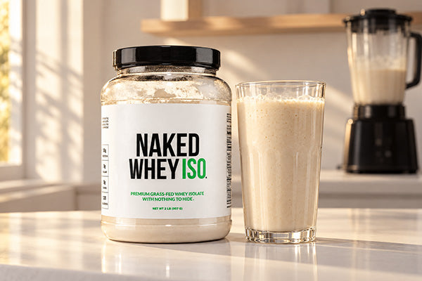 Add our chocolate peanut butter grass-fed whey isolate to shakes and smoothie bowls. Best used before a workout or after a workout.