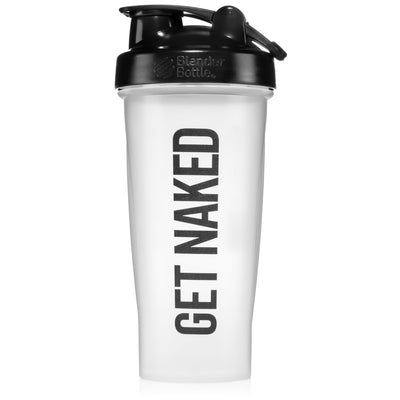 GET NAKED Naked Nutrition Shaker-Flasche mit Blender Ball – 28 oz – Transparent