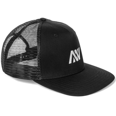 Gorra de camionero con cierre trasero tipo snapback de Naked Nutrition, color negro