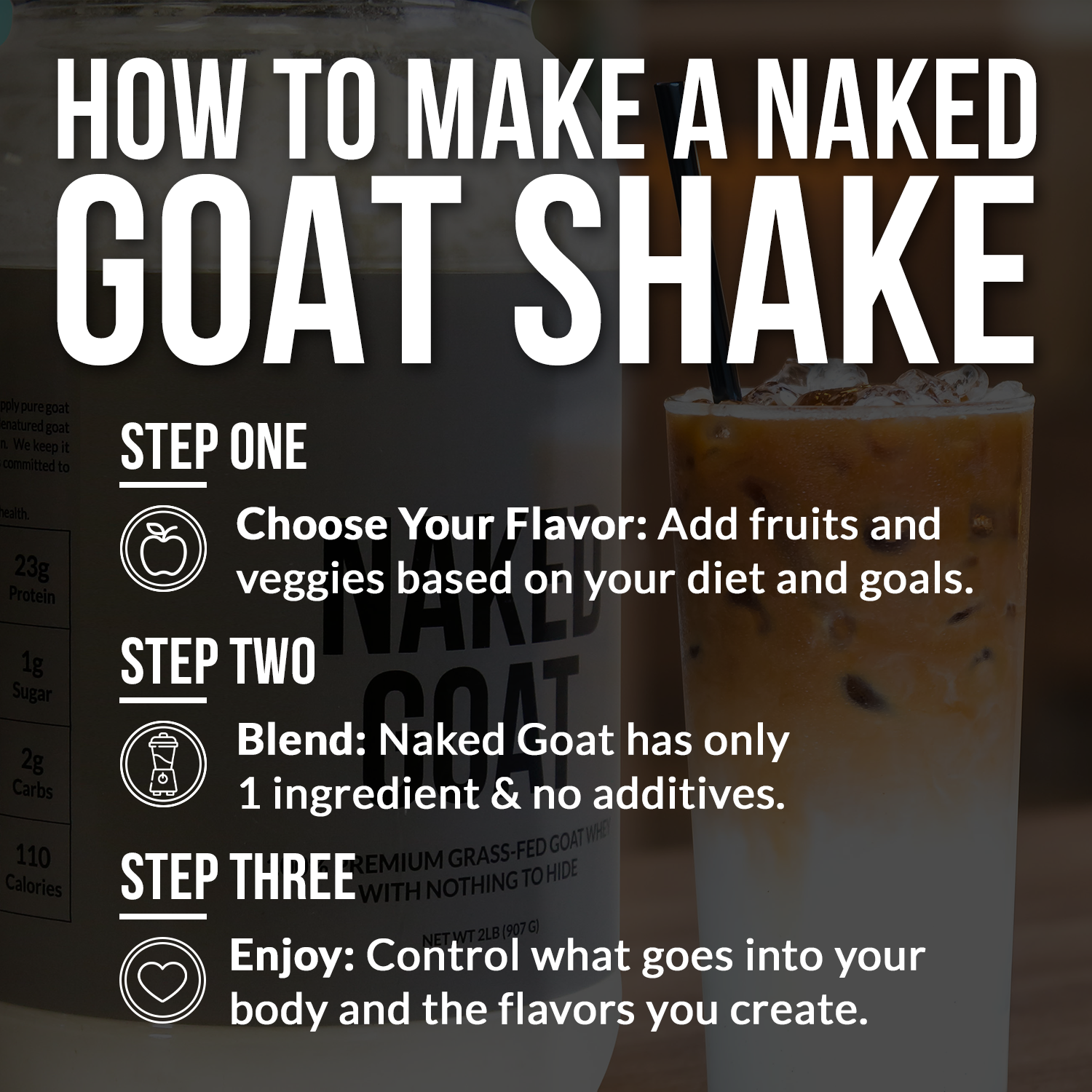 Vanilla Goat Whey Protein Powder | Naked Goat - 2lb