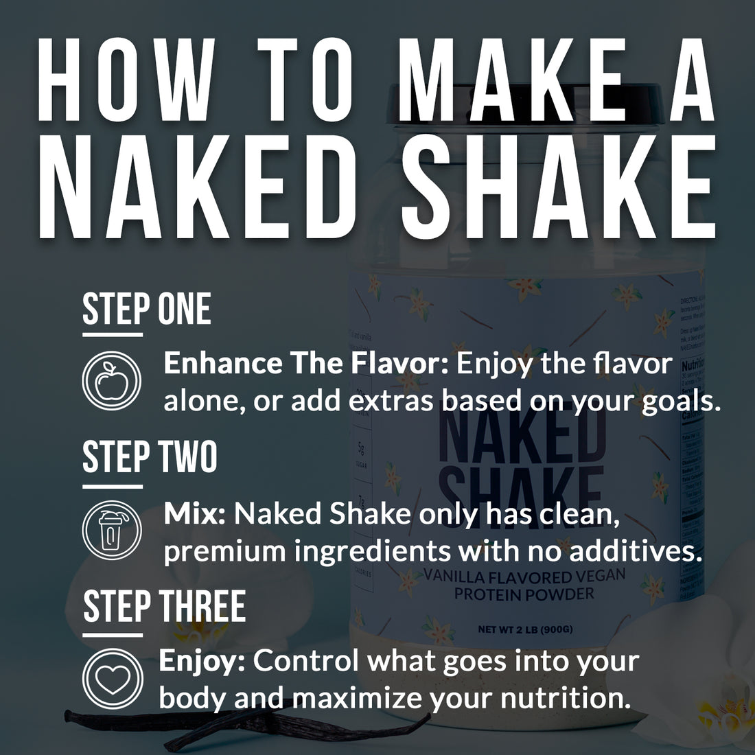 vanilla plant based protein shake powder