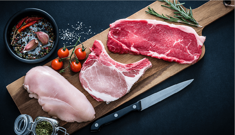 Carne y aves de corral en cetosis