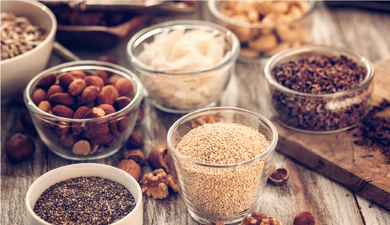 nueces semillas dieta cetogénica