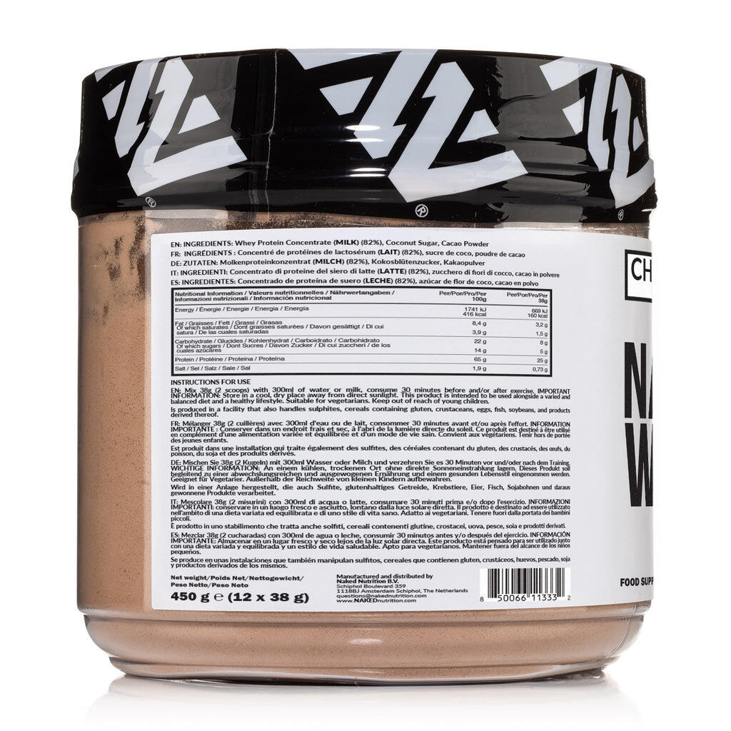 Chocolate Whey Protein Powder | Naked Chocolate Whey - 450g